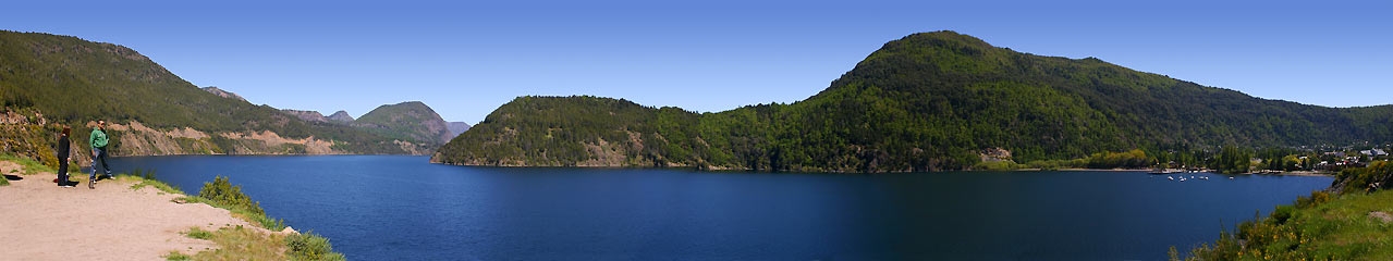 Panorámica 180º Lago Lácar (Santiago Gaudio)