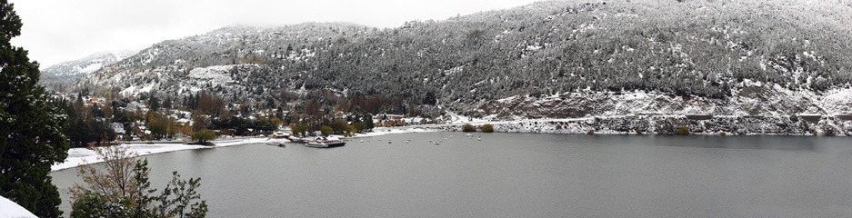 Panorámica 180º Vista del pueblo y del Lago Lácar (Santiago Gaudio)