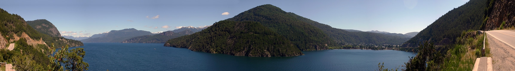 Panorámica 180º Lago Lácar (Santiago Gaudio)